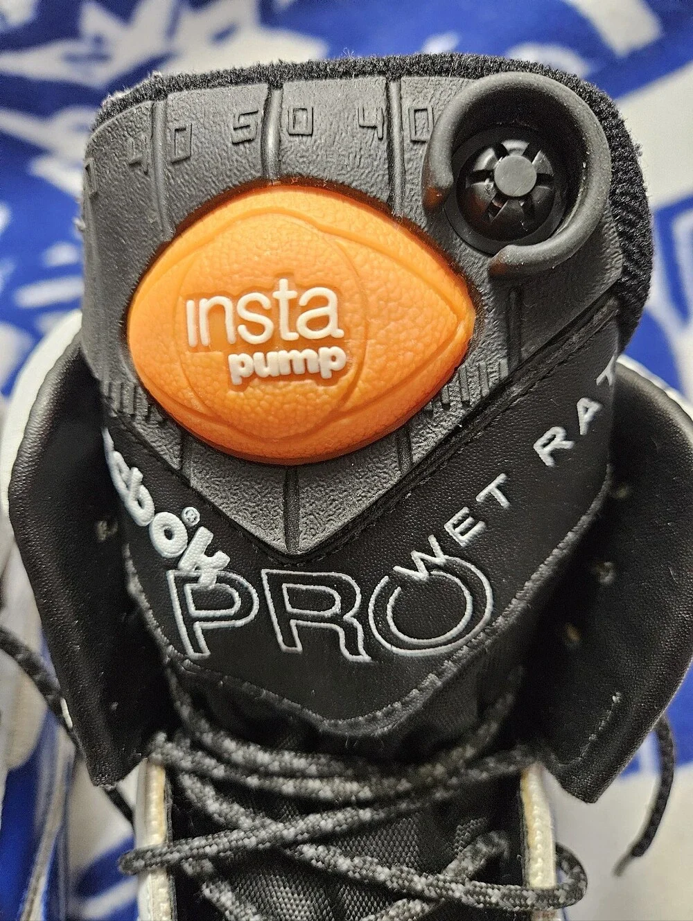 Reebok Men’s Pump  Sneakers - White, Black & Orange